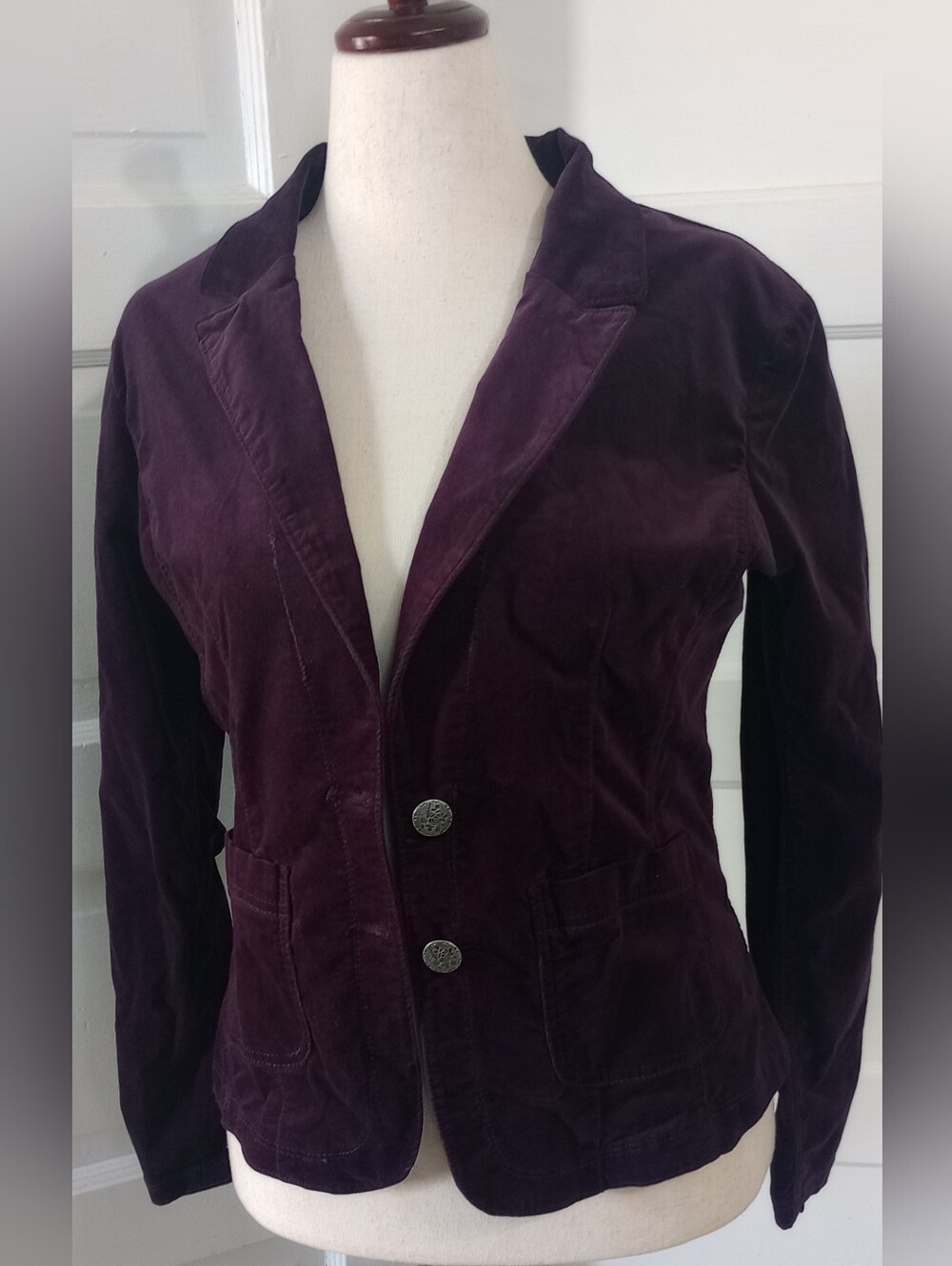 Freestyle Revolution Velvet Blazer Jacket in Plum